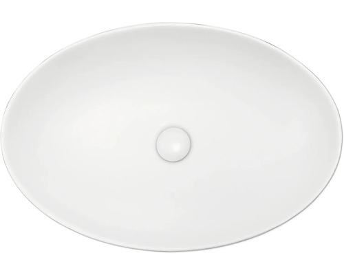 Översikt över ett ovalt handfat