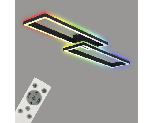 Rektangulär LED-taklampa med fjärrkontroll för styrning av ljusfärger