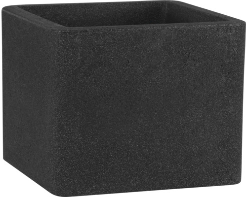 Blomkruka GELI Cube kvadrat plast 29,5x29,5x28cm antracit