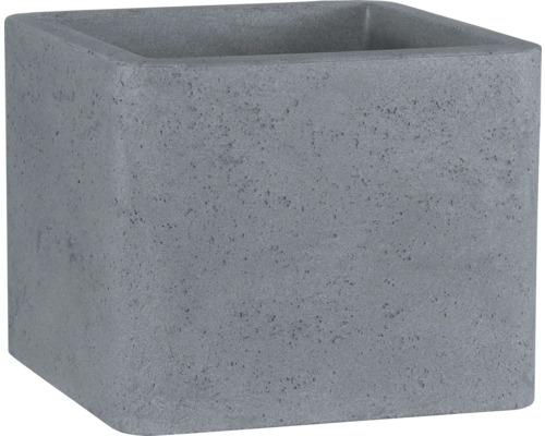 Blomkruka GELI Cube kvadrat plast 29,5x29,5x28cm ljust betongfärgad