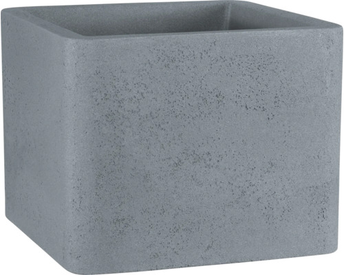 Blomkruka GELI Cube Quadrat plast 49x49x39cm betonggrå