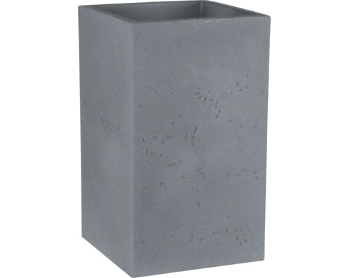 Blomkruka GELI Cube High plast 28x28x48cm betonggrå