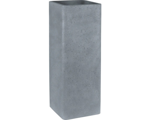 Blomkruka GELI Cube High plast 26x26x70cm ljust betongfärgad