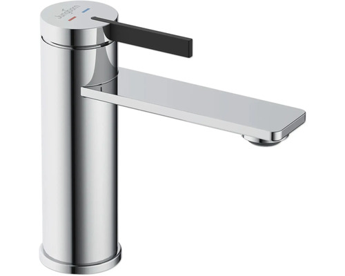 Tvättställsblandare med platt pip och sidospak