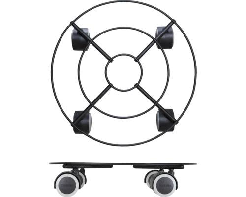 Växtrullare av metall med hjul