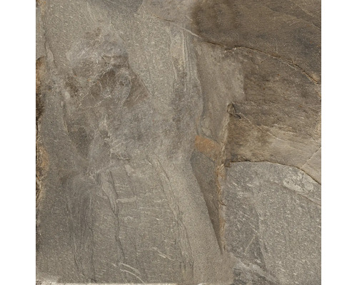 Närbild av en golvplatta i skifferlook.