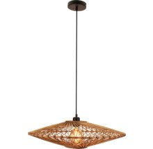 Pendellampa med flätad lampskärm