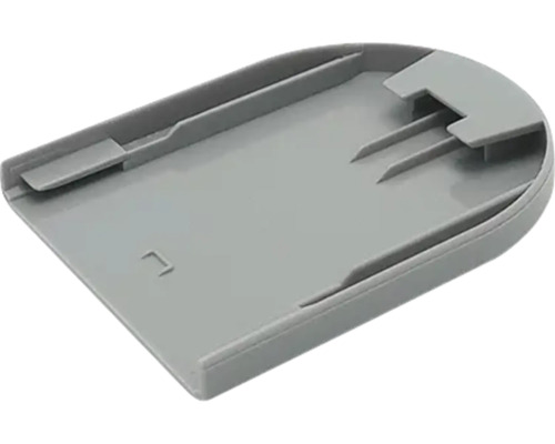 Grått lock av plast