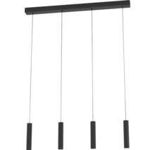 Svart hänglampa med fyra cylindriska lampor