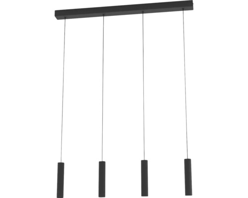 Taklampa EGLO Almudaina 4L svart Svart hänglampa med fyra cylindriska lampor