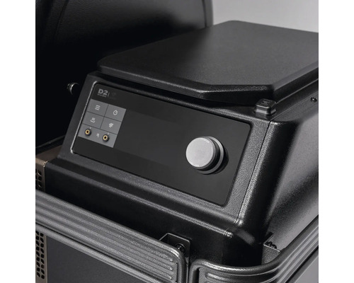 Detalj av kontrollpanelen på en grill