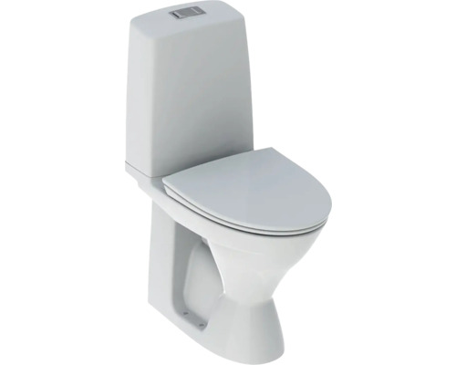 Toalettstol IFÖ Vinta hög modell rimfree® hårdsits dolt S-lås 4/2 L 7805902 Golvstående toalett av sanitetskeramik med spolcistern och toalettsits