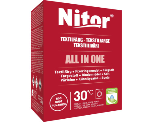 Textilfärg NITOR All in one Röd mini