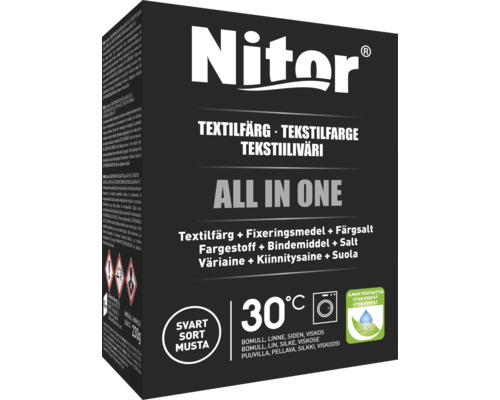 Textilfärg NITOR All in one Svart mini