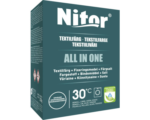 Textilfärg NITOR All in one Smaragd mini