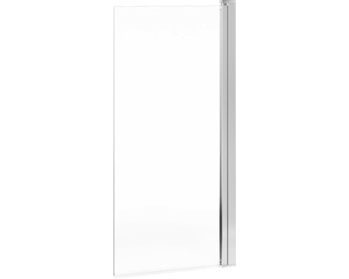 Badkarsvägg GUSTAVSBERG Square rak vikbar silver klarglas 70x140 cm 7381659 Duschvägg av glas med ram