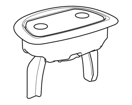 Tvättställ för bänkskiva med två armaturhål
