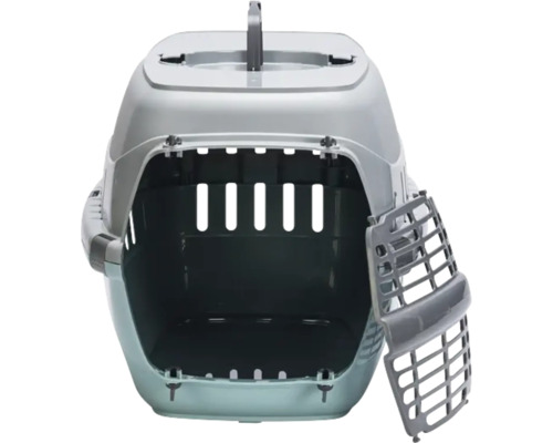 Transportbur för husdjur med öppen gallerdörr