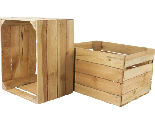 Två trälådor för förvaring eller dekoration