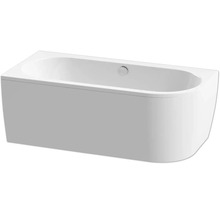 Hörnbadkar FORM&STYLE sansibar slim vit blank vänsterutförande 750x1600 mm