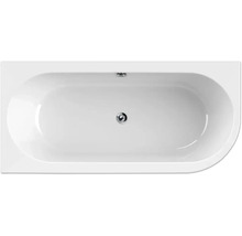 Hörnbadkar FORM&STYLE sansibar slim vit blank vänsterutförande 750x1600 mm
