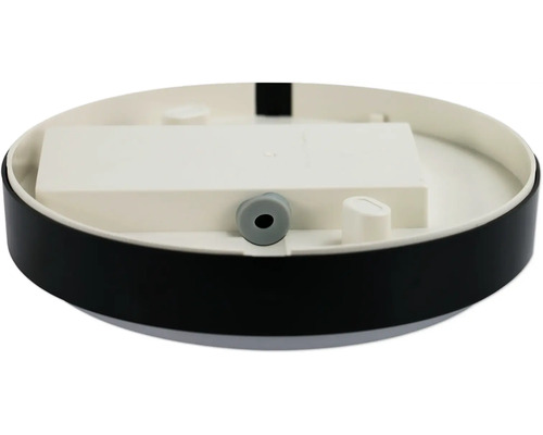 Rund taklampa av plast med installationsanordning