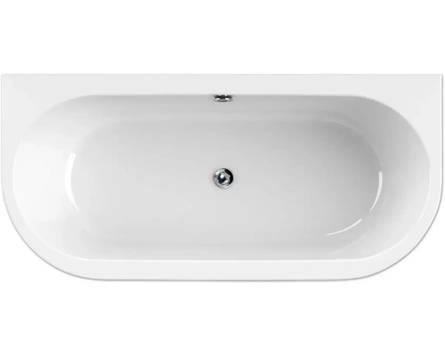 Ovanifrånvy av ett badkar med avloppsgarnitur