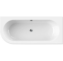 Hörnbadkar FORM&STYLE Sansibar vit blank högerutförande 80x180 cm