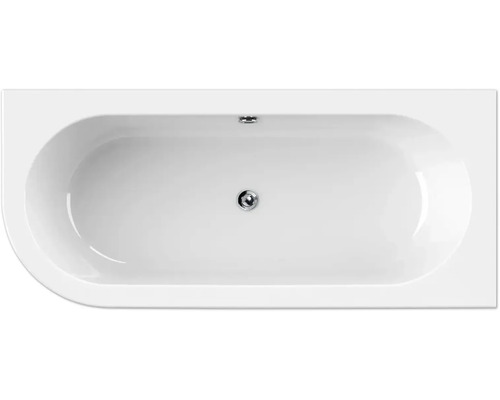 Toppvy av ett badkar med avlopp