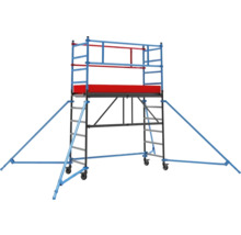 Rullställning med integrerad stege och stödben