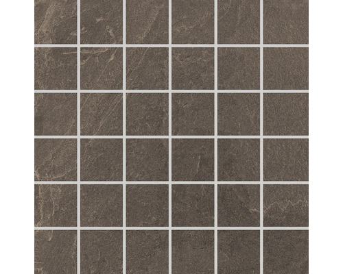 Mosaik Meran brons brun matt glaserat 29,7x29,7 cm Mosaikplatta av stengods
