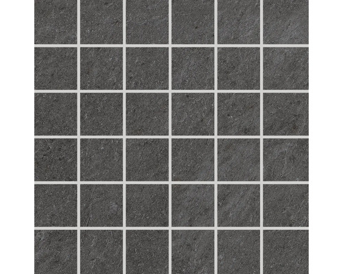Mosaik Meran antracit matt glaserat 29,7x29,7 cm Naturstensmosaik