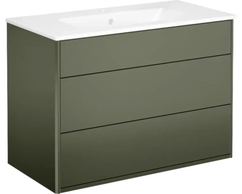 Tvättställsskåp inkl tvättställ GUSTAVSBERG graphic grön 80 cm 8915623