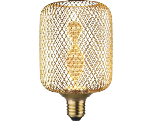 Dekorativ lampa med metallbur