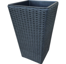Blomkruka LAFIORA flätad konstrotting 30x30x50cm svart