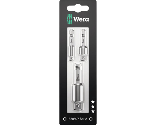 Wera 870/4/7 Set A hylsadapterset