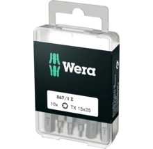 Wera logotyp. Förpackning med 10 Torx-bits TX 15x25