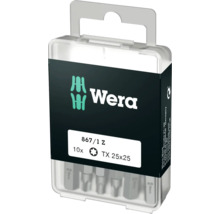 Wera logotyp. Förpackning med tio Wera 867/1 Z TX 25x25 Torx-bits.