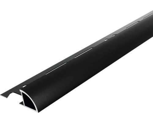 Kakellist DURAL Durondell svart 250cm 10mm avslutsprofil Svart avslutningsprofil i aluminium