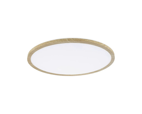 Rund taklampa med träram