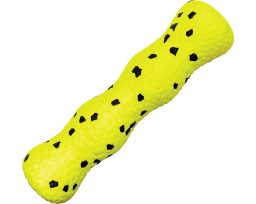 Gul hundleksak med svarta prickar