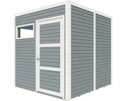 Trädgårdshus i trä med fönster och dörr