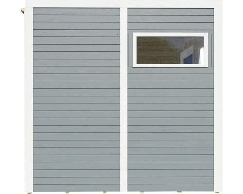 Trävägg med fönster för trädgårdshus