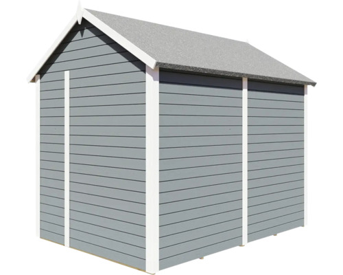 Trädgårdsskjul med sadeltak av trä