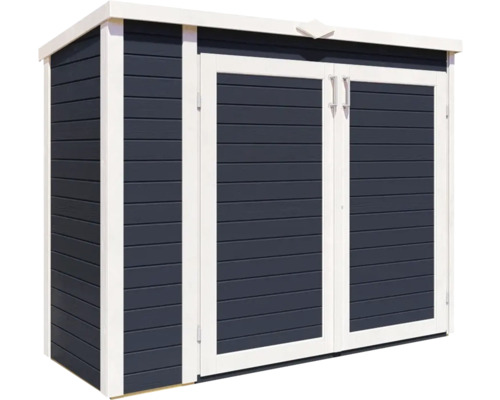 Trädgårdsskjul i trä med dubbeldörr