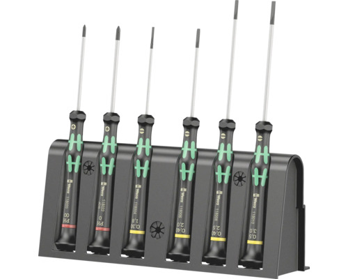 Sexdelars Wera skruvmejselset med stativ