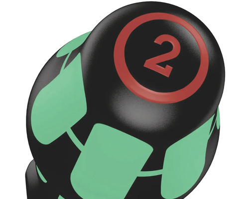 Detaljvy av en hantelvikt med nummer 2