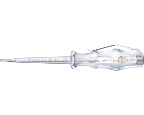 Spänningsprovare med platt skruvmejsel och klämma