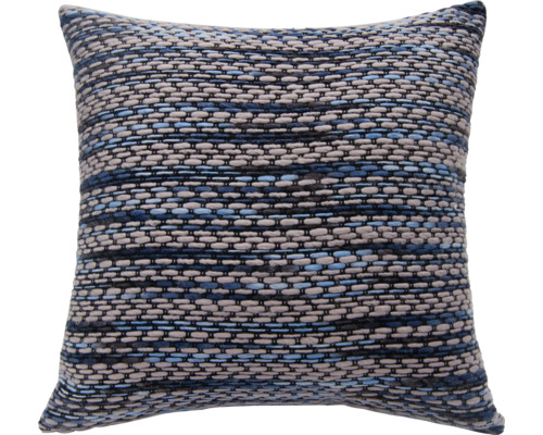 Kudde SOLEVITO stickad blå/grå 45x45cm Kudde SOLEVITO stickad blå/grå 45x45cm