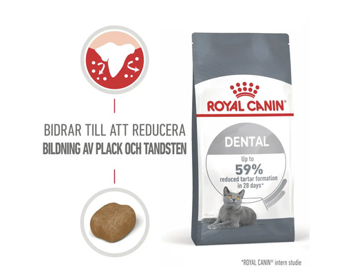 Royal Canin Dental kattfoder för att minska bildningen av plack och tandsten